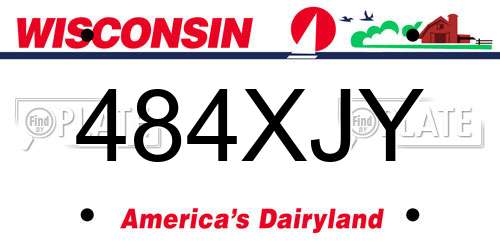 484XJY Wisconsin License Plate