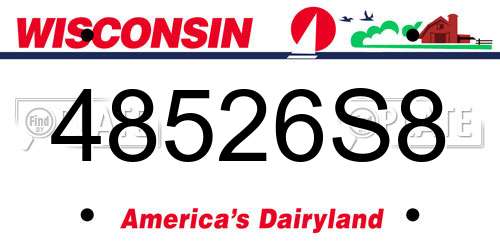 48526S8 Wisconsin License Plate