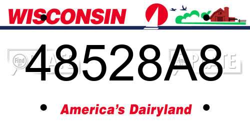 48528A8 Wisconsin License Plate