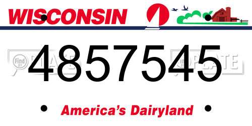 4857545 Wisconsin License Plate