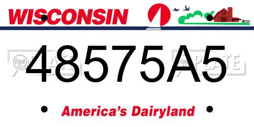 48575A5 Wisconsin License Plate