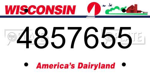 4857655 Wisconsin License Plate