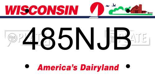 485NJB Wisconsin License Plate