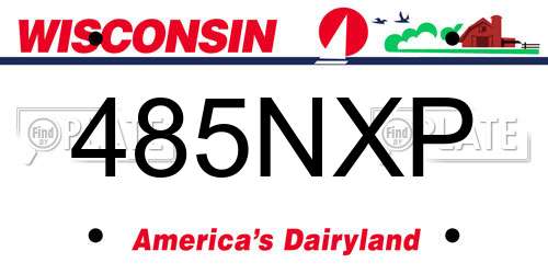 485NXP Wisconsin License Plate