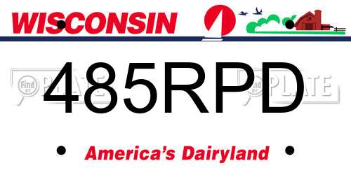 485RPD Wisconsin License Plate