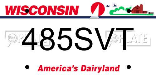 485SVT Wisconsin License Plate