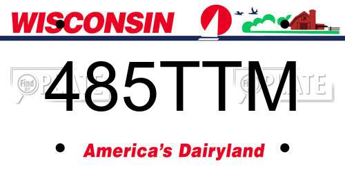 485TTM Wisconsin License Plate
