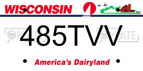 485TVV Wisconsin License Plate