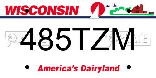 485TZM Wisconsin License Plate