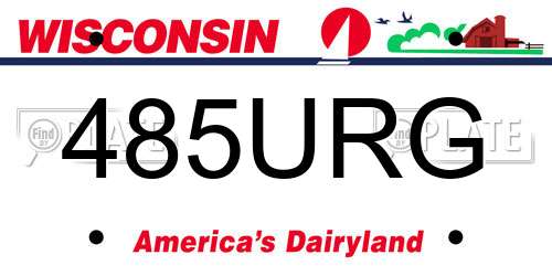 485URG Wisconsin License Plate