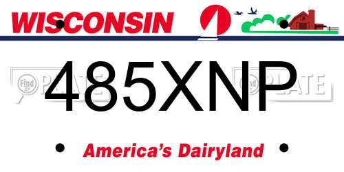 485XNP Wisconsin License Plate