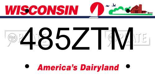 485ZTM Wisconsin License Plate
