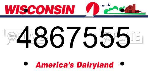 4867555 Wisconsin License Plate