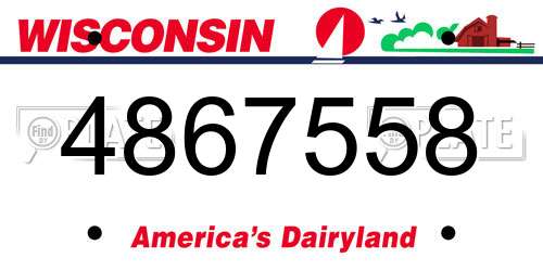 4867558 Wisconsin License Plate