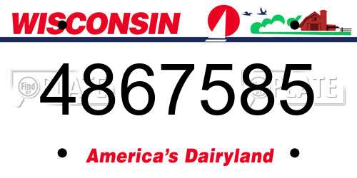 4867585 Wisconsin License Plate