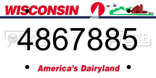 4867885 Wisconsin License Plate