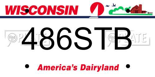 486STB Wisconsin License Plate