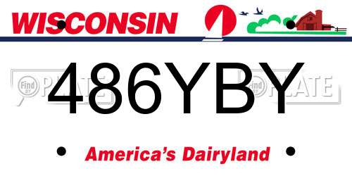 486YBY Wisconsin License Plate