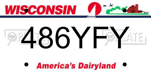 486YFY Wisconsin License Plate