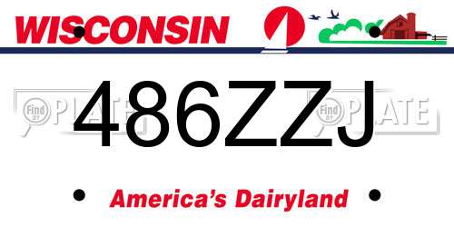 486ZZJ Wisconsin License Plate