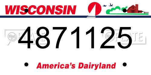 4871125 Wisconsin License Plate