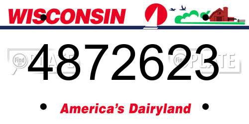 4872623 Wisconsin License Plate