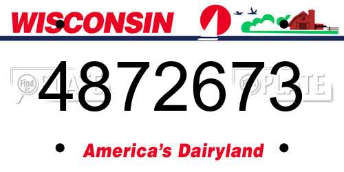 4872673 Wisconsin License Plate