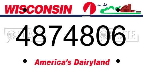 4874806 Wisconsin License Plate