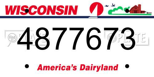 4877673 Wisconsin License Plate