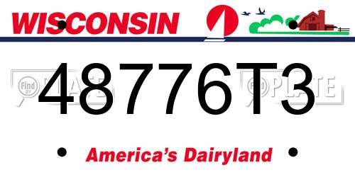 48776T3 Wisconsin License Plate