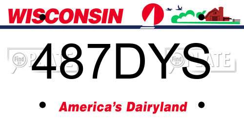 487DYS Wisconsin License Plate