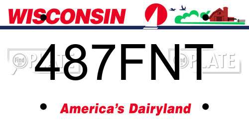 487FNT Wisconsin License Plate