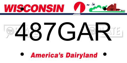 487GAR Wisconsin License Plate