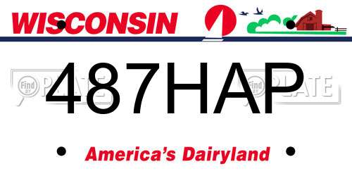 487HAP Wisconsin License Plate