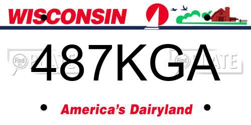 487KGA Wisconsin License Plate