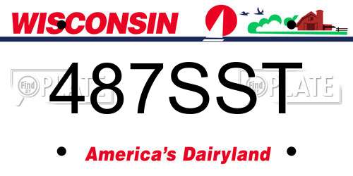 487SST Wisconsin License Plate