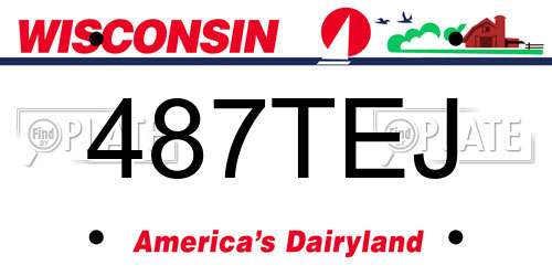 487TEJ Wisconsin License Plate