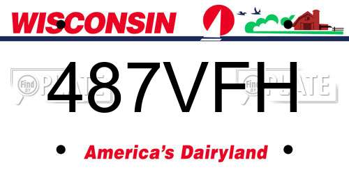 487VFH Wisconsin License Plate