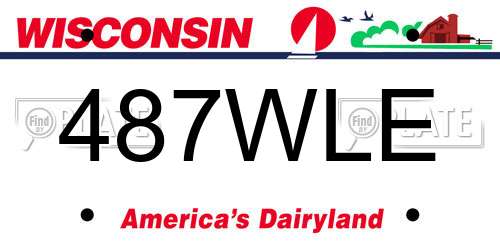 487WLE Wisconsin License Plate