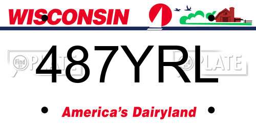 487YRL Wisconsin License Plate