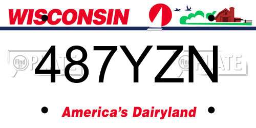 487YZN Wisconsin License Plate