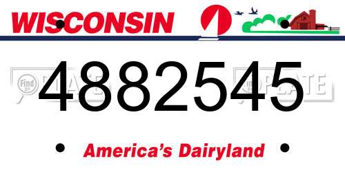 4882545 Wisconsin License Plate
