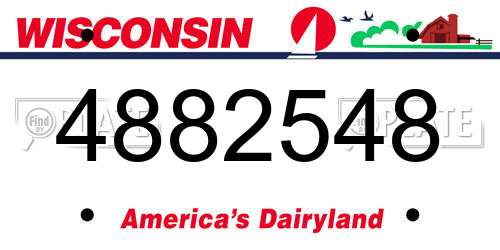 4882548 Wisconsin License Plate