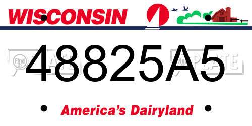48825A5 Wisconsin License Plate
