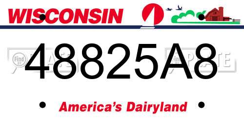 48825A8 Wisconsin License Plate