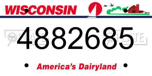 4882685 Wisconsin License Plate