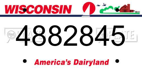 4882845 Wisconsin License Plate