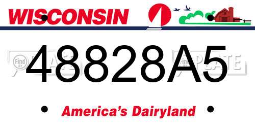 48828A5 Wisconsin License Plate