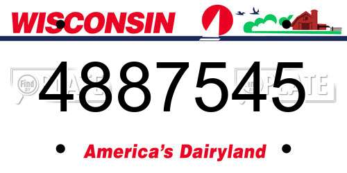 4887545 Wisconsin License Plate