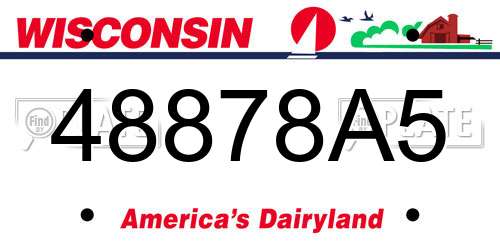 48878A5 Wisconsin License Plate